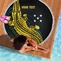 Personalized Solomon Islands Independence Anniversary Beach Blanket Crocodile Mix Tapa