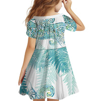 Aotearoa Maori Koru Curves Family Matching Summer Maxi Dress and Hawaiian Shirt Mossy Paua Shell LT7 - Polynesian Pride