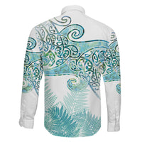 Aotearoa Maori Koru Curves Family Matching Tank Maxi Dress and Hawaiian Shirt Mossy Paua Shell LT7 - Polynesian Pride