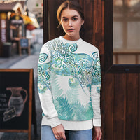 Aotearoa Maori Koru Curves Ugly Christmas Sweater Mossy Paua Shell LT7 - Polynesian Pride