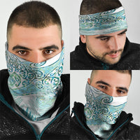 Aotearoa Maori Koru Curves Neck Gaiter Mossy Paua Shell