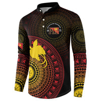 Papua New Guinea Independence Personalized Button Sweatshirt Tapa Circle