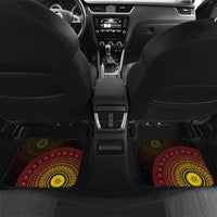 Papua New Guinea Independence Personalized Car Mats Tapa Circle