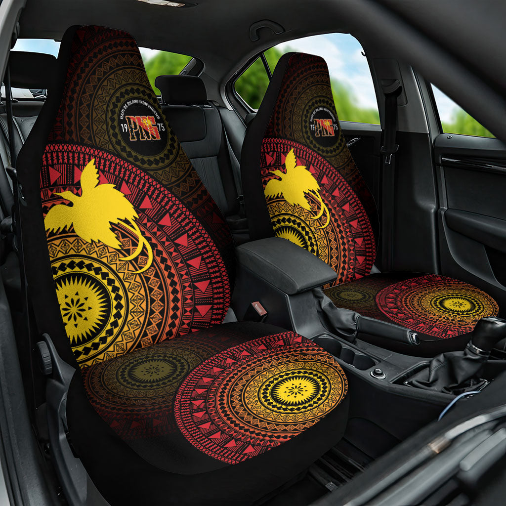 Papua New Guinea Independence Car Seat Cover Tapa Circle