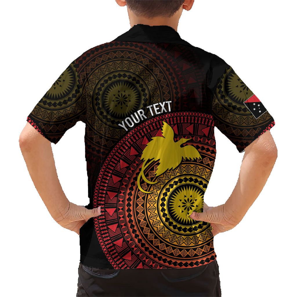 Papua New Guinea Independence Personalized Family Matching Long Sleeve Bodycon Dress and Hawaiian Shirt Tapa Circle LT7 - Polynesian Pride