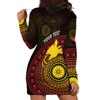 Papua New Guinea Independence Personalized Hoodie Dress Tapa Circle LT7 - Polynesian Pride