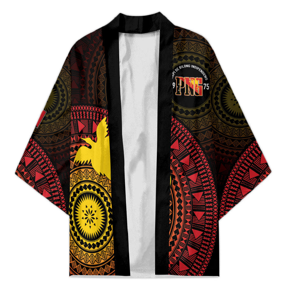 Papua New Guinea Independence Personalized Kimono Tapa Circle