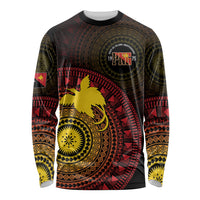 Papua New Guinea Independence Personalized Long Sleeve Shirt Tapa Circle