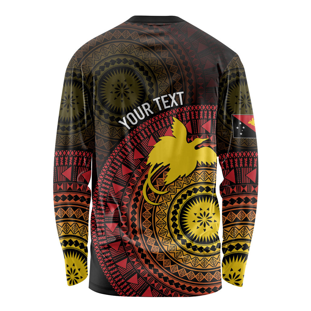 Papua New Guinea Independence Personalized Long Sleeve Shirt Tapa Circle