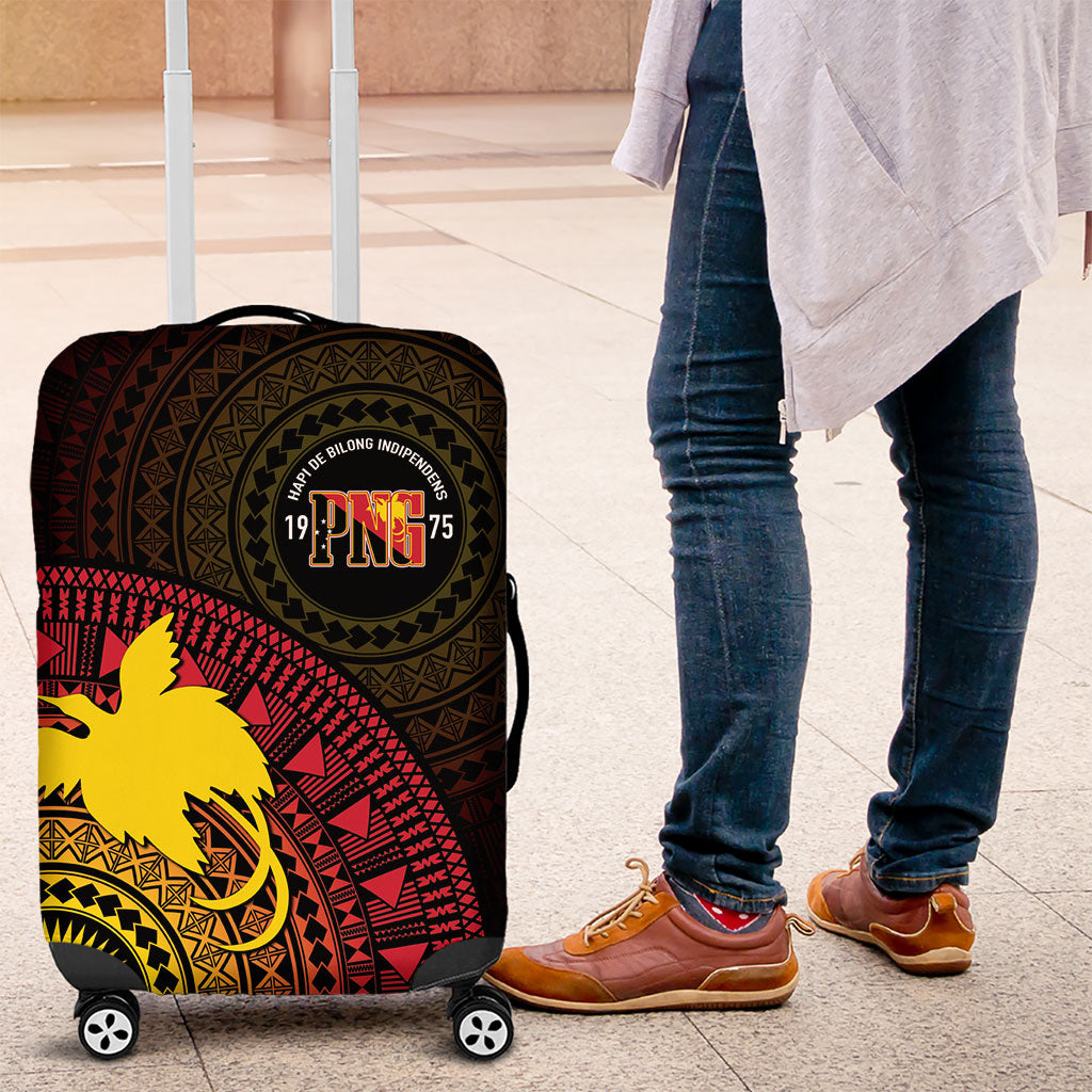 Papua New Guinea Independence Luggage Cover Tapa Circle