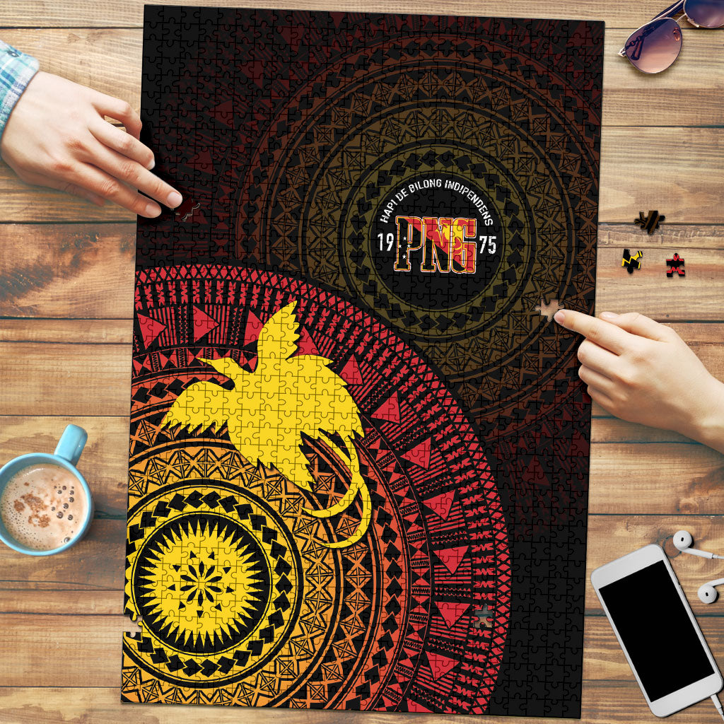 Papua New Guinea Independence Puzzle Tapa Circle