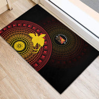 Papua New Guinea Independence Rubber Doormat Tapa Circle