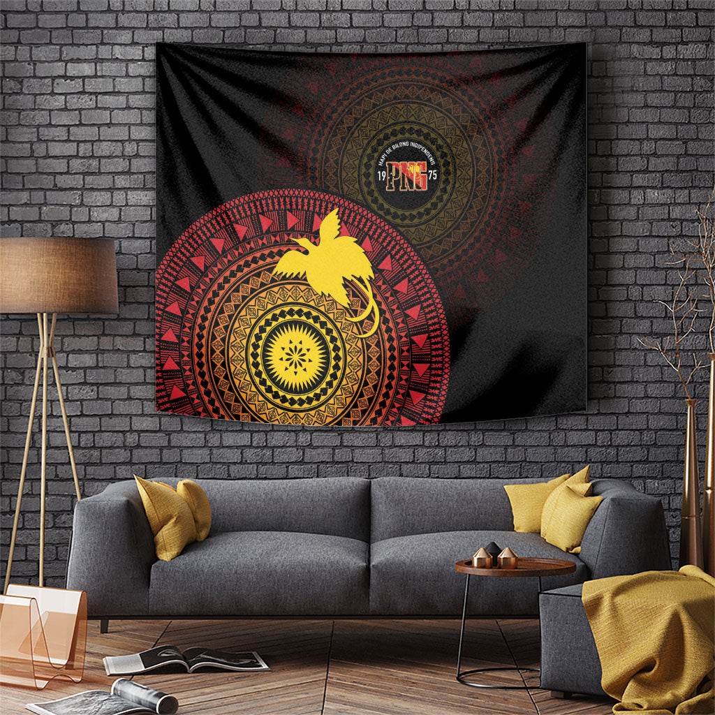 Papua New Guinea Independence Tapestry Tapa Circle