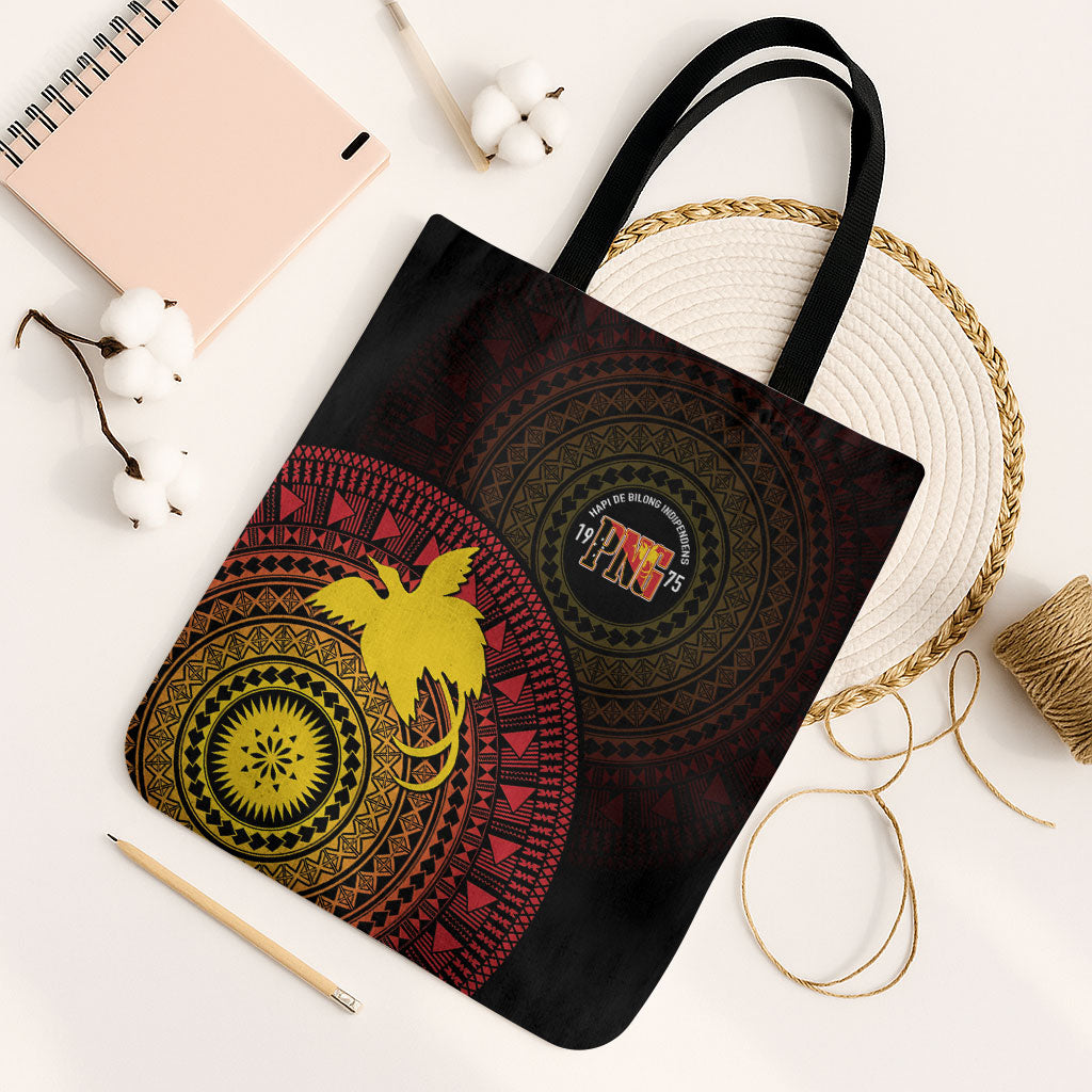 Papua New Guinea Independence Tote Bag Tapa Circle