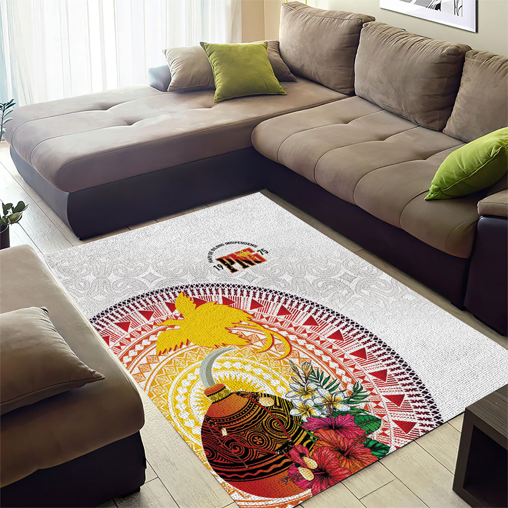 Hapi De Bilong Indipendens Papua New Guinea Area Rug PNG Lime Pot