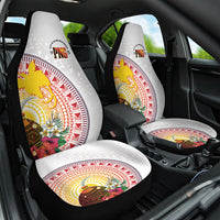 Hapi De Bilong Indipendens Papua New Guinea Car Seat Cover PNG Lime Pot LT7 One Size White - Polynesian Pride