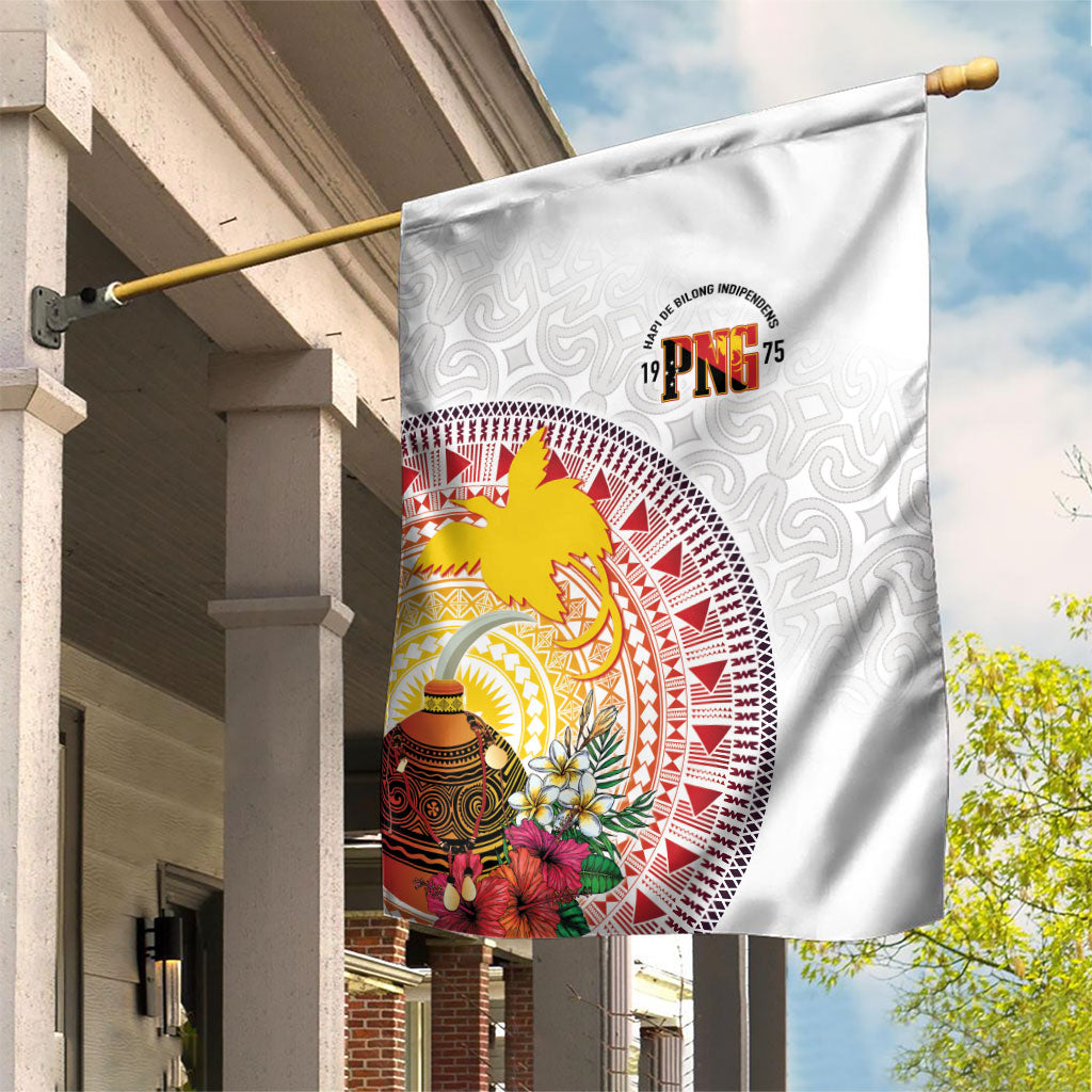 Hapi De Bilong Indipendens Papua New Guinea Garden Flag PNG Lime Pot LT7 House Flag White - Polynesian Pride