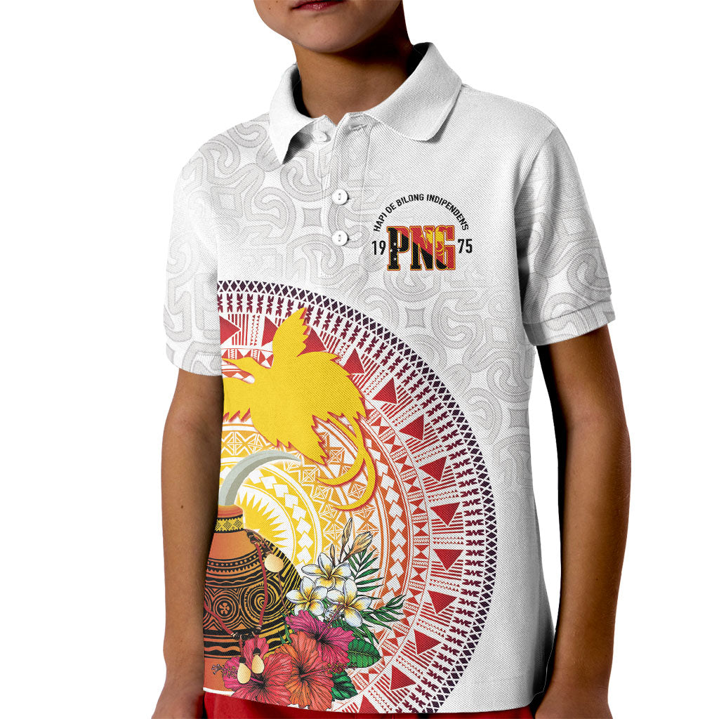 Hapi De Bilong Indipendens Papua New Guinea Kid Polo Shirt PNG Lime Pot