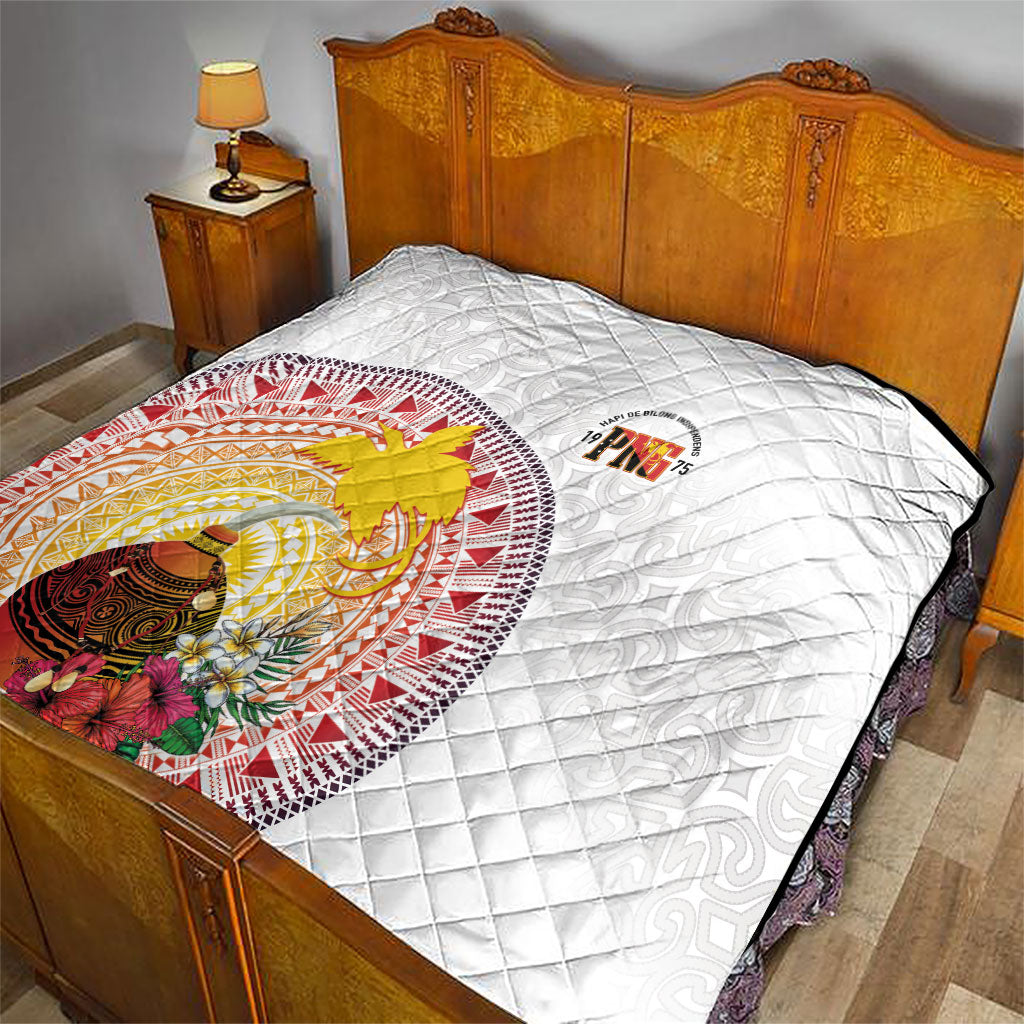 Hapi De Bilong Indipendens Papua New Guinea Quilt PNG Lime Pot