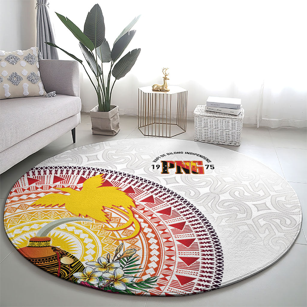Hapi De Bilong Indipendens Papua New Guinea Round Carpet PNG Lime Pot