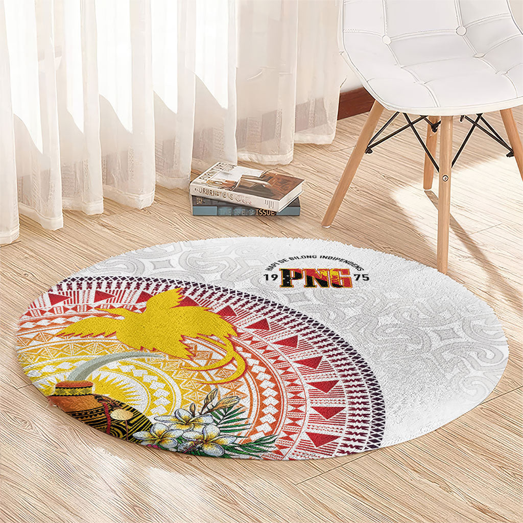 Hapi De Bilong Indipendens Papua New Guinea Round Carpet PNG Lime Pot