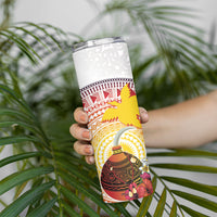 Hapi De Bilong Indipendens Papua New Guinea Skinny Tumbler PNG Lime Pot LT7 - Polynesian Pride