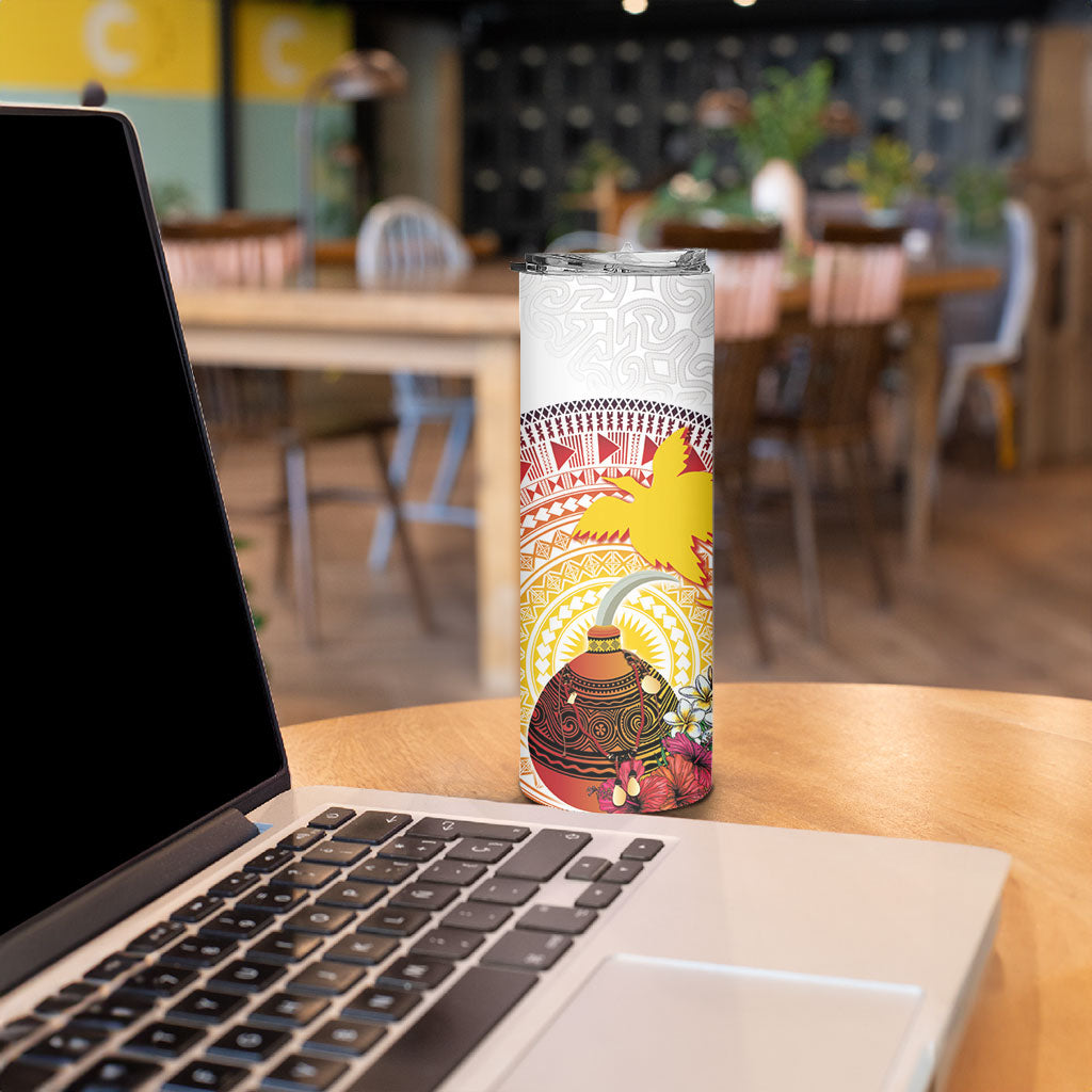 Hapi De Bilong Indipendens Papua New Guinea Skinny Tumbler PNG Lime Pot LT7 - Polynesian Pride