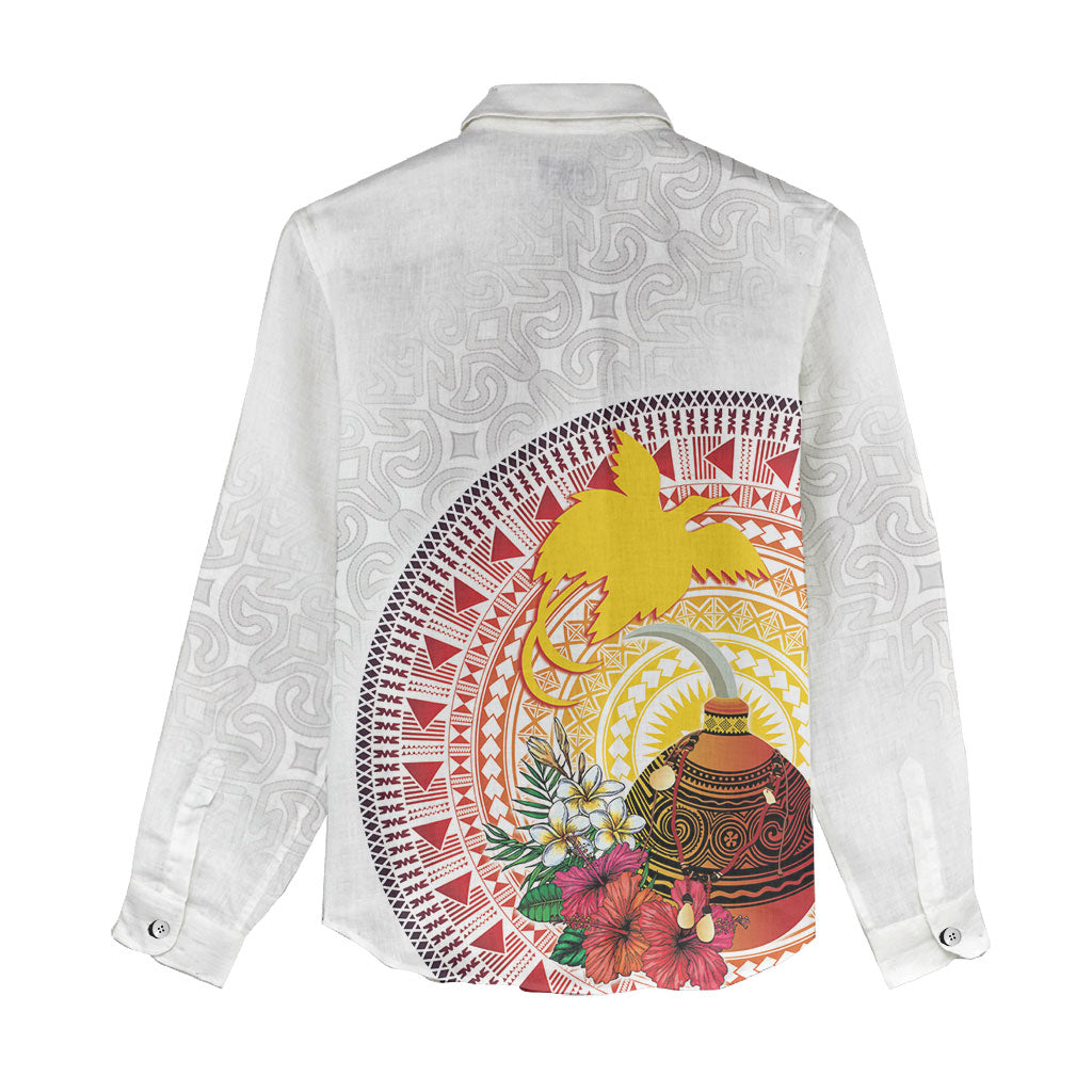 Hapi De Bilong Indipendens Papua New Guinea Women Casual Shirt PNG Lime Pot LT7 - Polynesian Pride