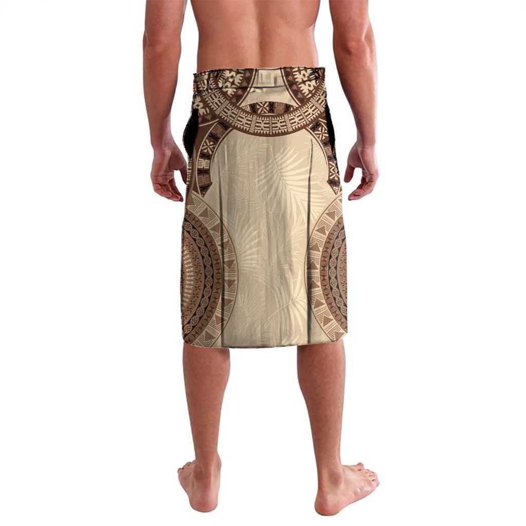 Bula Fiji Day 55th Anniversary Masi Tapa Lavalava Emerald Jubilee - Beige - Polynesian Pride