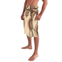 Bula Fiji Day 55th Anniversary Masi Tapa Lavalava Emerald Jubilee - Beige - Polynesian Pride