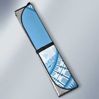 Bula Fiji Day 55th Anniversary Masi Tapa Auto Sun Shade Emerald Jubilee - Turquoise - Polynesian Pride