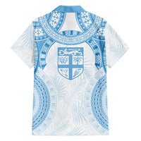 Bula Fiji Day 55th Anniversary Masi Tapa Family Matching Puletasi and Hawaiian Shirt Emerald Jubilee - Turquoise - Polynesian Pride