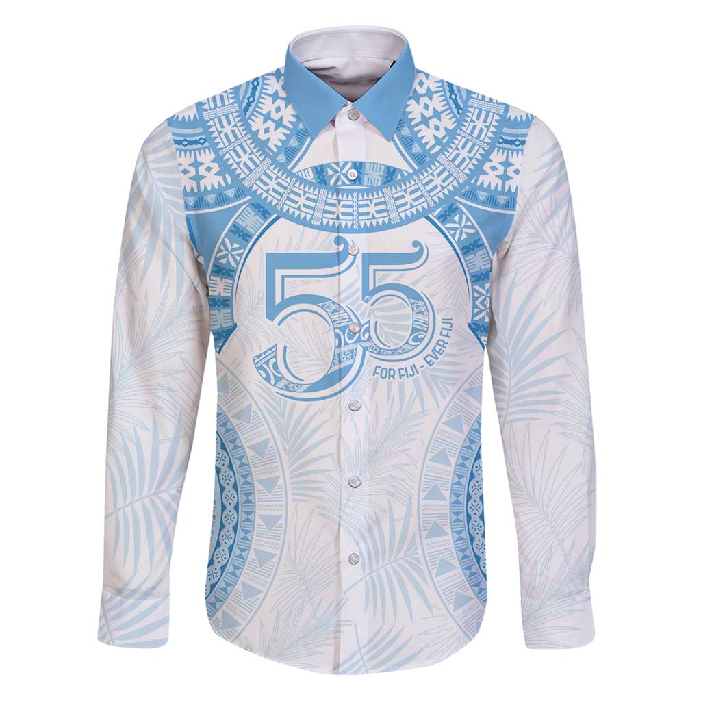 Bula Fiji Day 55th Anniversary Masi Tapa Family Matching Puletasi and Hawaiian Shirt Emerald Jubilee - Turquoise - Polynesian Pride