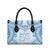 Bula Fiji Day 55th Anniversary Masi Tapa Leather Bag Emerald Jubilee - Turquoise - Polynesian Pride