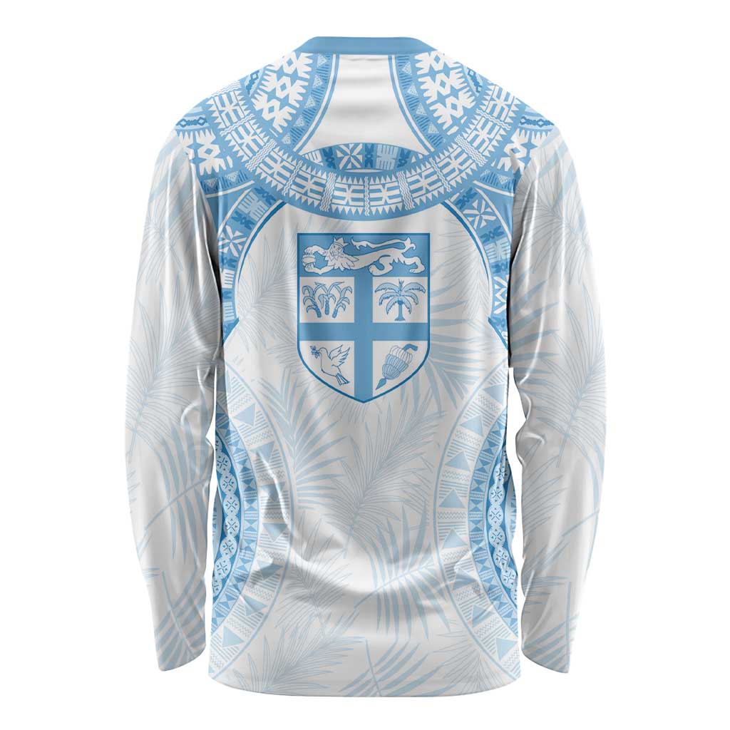Bula Fiji Day 55th Anniversary Masi Tapa Long Sleeve Shirt Emerald Jubilee - Turquoise - Polynesian Pride