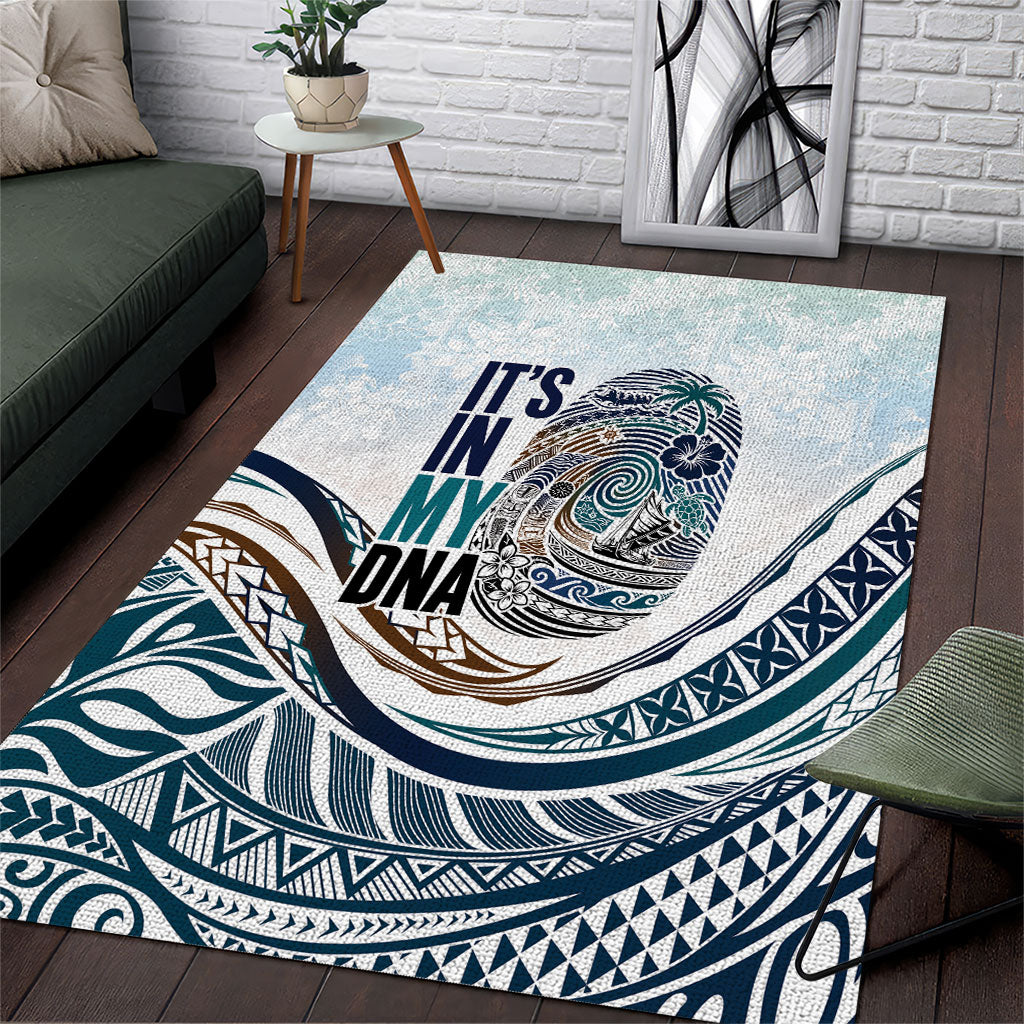 Pasifika It's In My DNA Area Rug Islands Pride LT7 White - Polynesian Pride