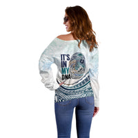 Pasifika It's In My DNA Off Shoulder Sweater Islands Pride LT7 - Polynesian Pride