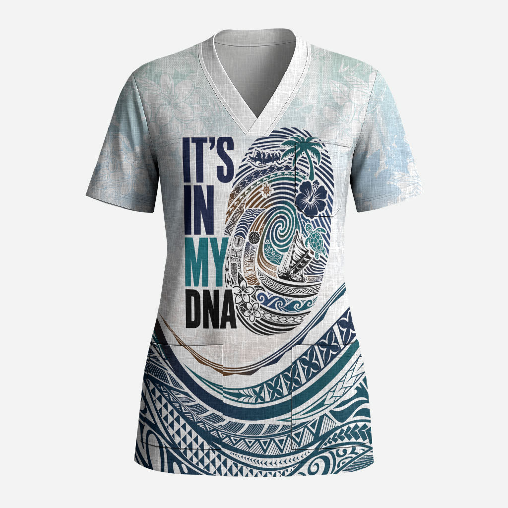 Pasifika It's In My DNA Scrub Top Islands Pride