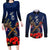 Anzac Day Aussie Mix Maori In Memories Couples Matching Long Sleeve Bodycon Dress and Long Sleeve Button Shirt LT7 Blue - Polynesian Pride