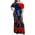 Anzac Day Aussie Mix Maori In Memories Family Matching Off Shoulder Maxi Dress and Hawaiian Shirt LT7 Mom's Dress Blue - Polynesian Pride