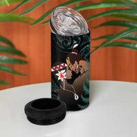Maori Hongi Valentine 4 in 1 Can Cooler Tumbler Aroha Ahau Ki A Koe LT7 - Polynesian Pride