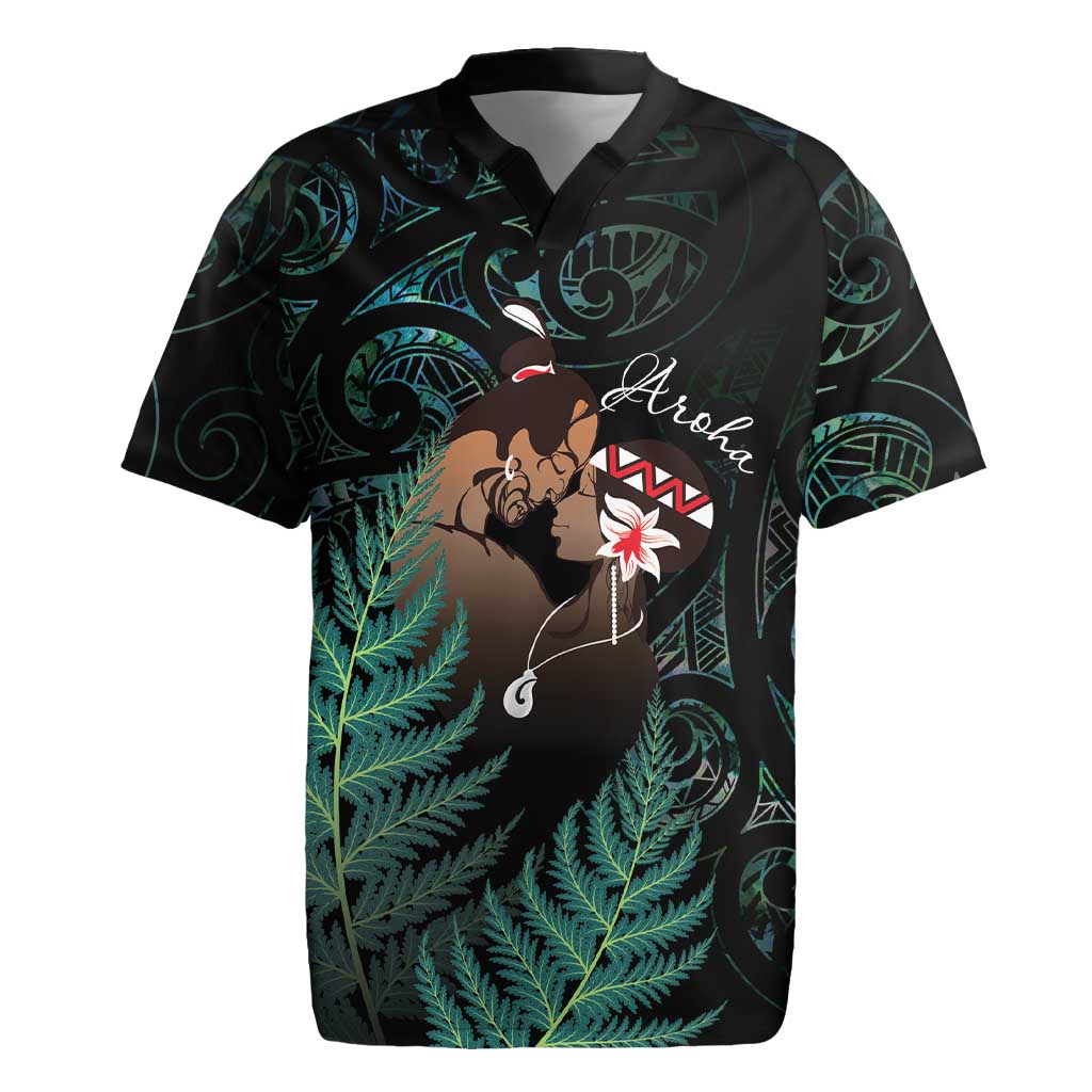 Maori Hongi Valentine Rugby Jersey Aroha Ahau Ki A Koe LT7 Emerald - Polynesian Pride