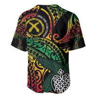 Vanuatu Indipendens Dei Baseball Jersey Mix Traditional Sand Drawing LT7 - Polynesian Pride