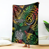 Vanuatu Indipendens Dei Blanket Mix Traditional Sand Drawing LT7 - Polynesian Pride