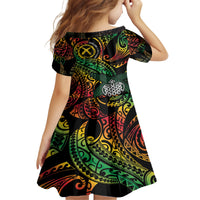 Vanuatu Indipendens Dei Family Matching Off Shoulder Maxi Dress and Hawaiian Shirt Mix Traditional Sand Drawing LT7 - Polynesian Pride