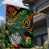 Vanuatu Indipendens Dei Garden Flag Mix Traditional Sand Drawing