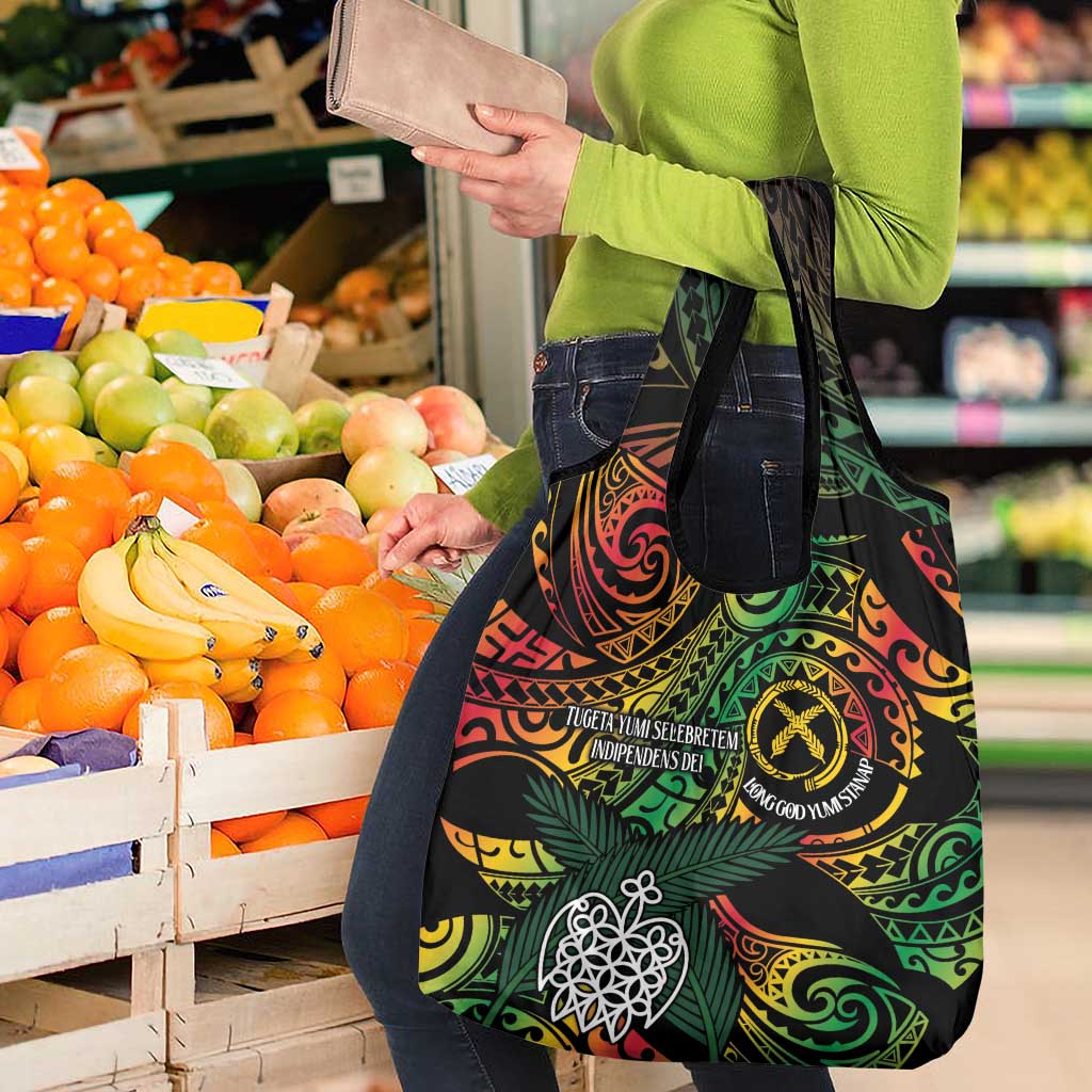 Vanuatu Indipendens Dei Grocery Bag Mix Traditional Sand Drawing