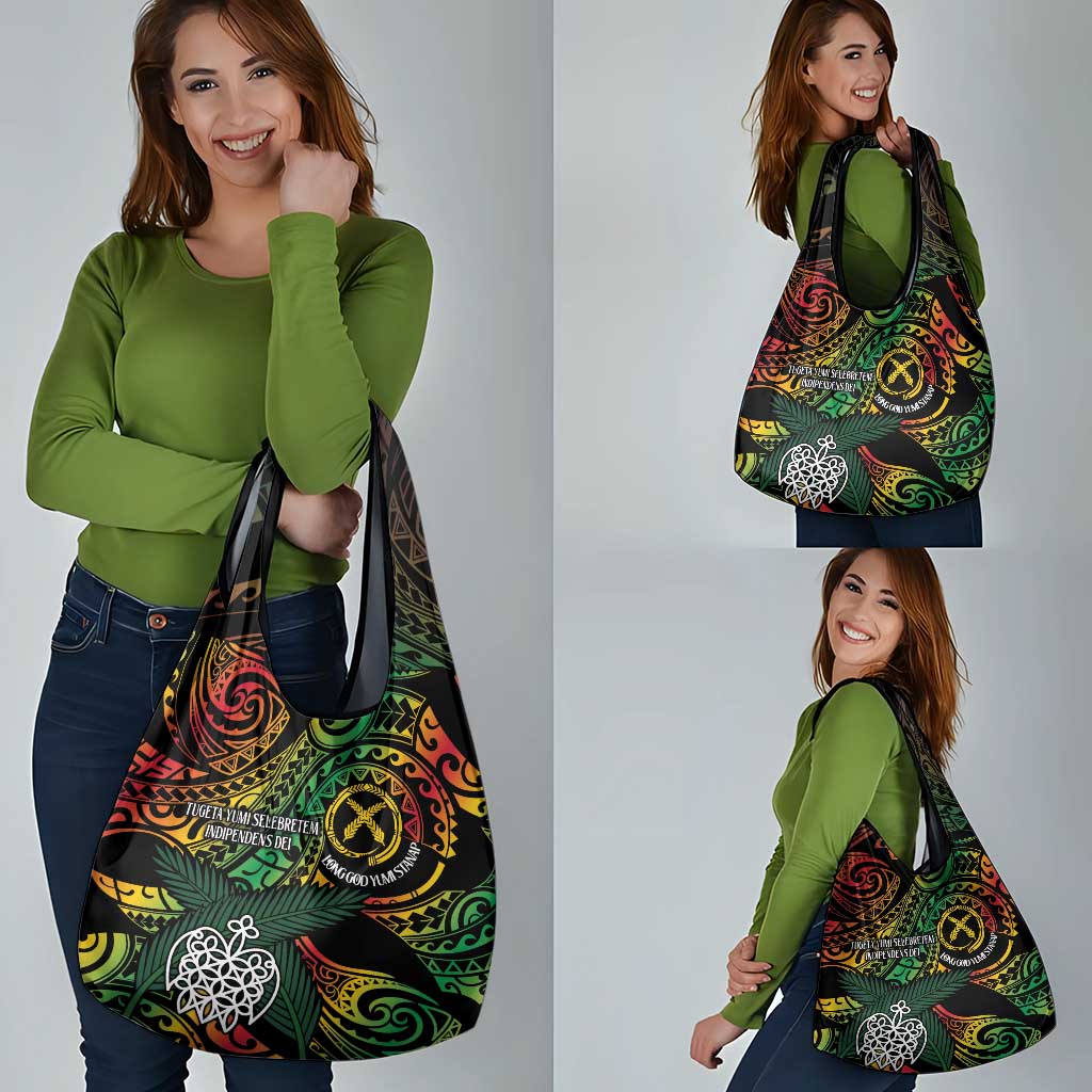 Vanuatu Indipendens Dei Grocery Bag Mix Traditional Sand Drawing