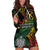 Vanuatu Indipendens Dei Hoodie Dress Mix Traditional Sand Drawing