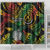 Vanuatu Indipendens Dei Shower Curtain Mix Traditional Sand Drawing